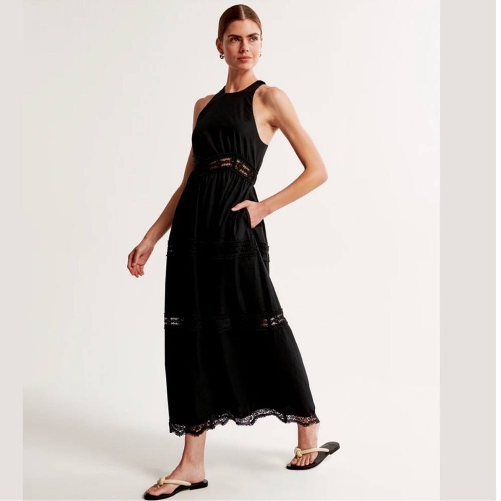 Abercrombie & Fitch Black Maxi Dress - Picture 7 of 9